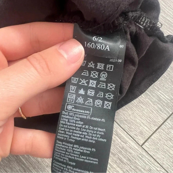 Women's All Saints Black Caelum Metallic Twist Detail Top sz2 - Picture 6 of 8